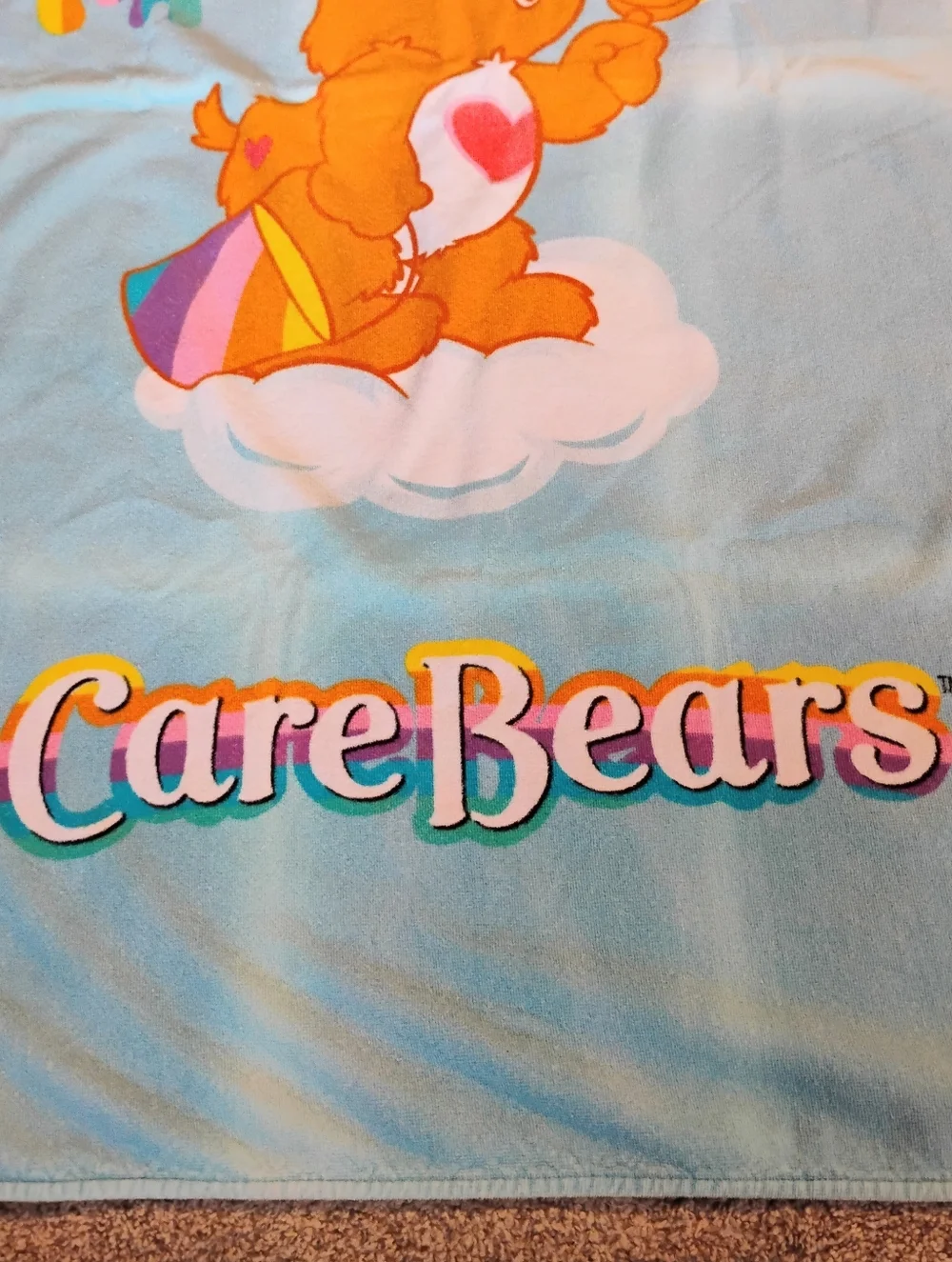 2003 Tender Heart Care Bears Beach Towel - 100% Cotton Flaw